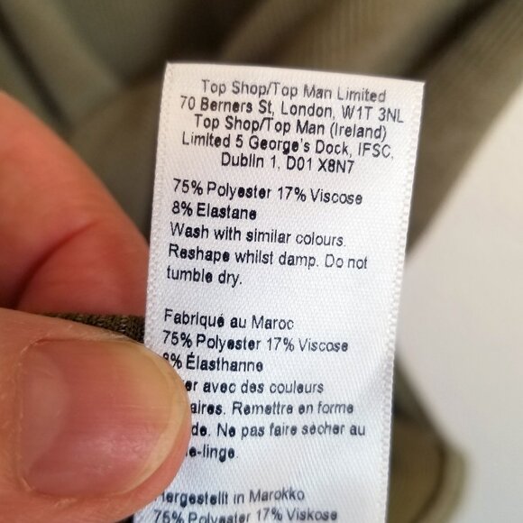 TopShop Short-Sleeve Maxi Dress Size 14 Moss / Olive Green Color Stretch Fabric - Picture 13 of 14